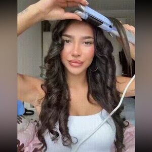 SheGlam Cool Lock Air Flow Purple HAIR Styling Curler & Straightener NIB